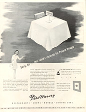 Fred Harvey Restaurants Shops Hotels Dining WWII Vintage 1943 Print Ad 1091
