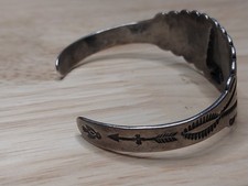 Navajo Native American sterling Silver Arrowhead bracelet FRED HARVEY ERA - Additional view 2
