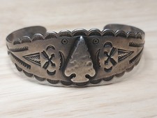 Navajo Native American sterling Silver Arrowhead bracelet FRED HARVEY ERA - Additional view 4