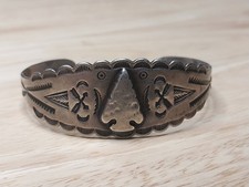 Navajo Native American sterling Silver Arrowhead bracelet FRED HARVEY ERA
