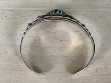 Vintage Fred Harvey Era Navajo Sterling Silver Turquoise Bracelet - Additional view 7
