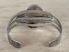 Vintage Fred Harvey Era Navajo Sterling Silver Turquoise Bracelet - Additional view 6