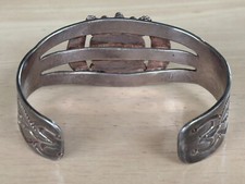 Vintage Fred Harvey Era Navajo Sterling Silver Turquoise Bracelet - Additional view 5