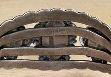 Vintage Fred Harvey Era Navajo Sterling Silver Cerrillos Turquoise Bracelet - Additional view 8