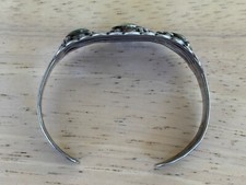 Vintage Fred Harvey Era Navajo Sterling Silver Cerrillos Turquoise Bracelet - Additional view 9