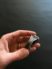 Fred Harvey Stamped Navajo Vintage Sterling Silver Green Turquoise Cuff Bracelet - Additional view 2