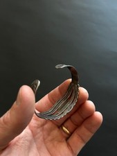 Fred Harvey Stamped Navajo Vintage Sterling Silver Green Turquoise Cuff Bracelet - Additional view 3