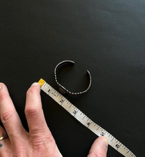 Fred Harvey Stamped Navajo Vintage Sterling Silver Green Turquoise Cuff Bracelet - Additional view 5