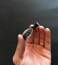 Fred Harvey Stamped Navajo Vintage Sterling Silver Green Turquoise Cuff Bracelet - Additional view 6