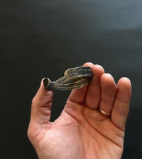 Fred Harvey Stamped Navajo Vintage Sterling Silver Green Turquoise Cuff Bracelet - Additional view 7