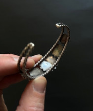 Old Fred Harvey Large Shiny Coin Silver Navajo Cuff Bracelet - Additional view 3