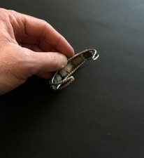 Old Fred Harvey Large Shiny Coin Silver Navajo Cuff Bracelet - Additional view 4