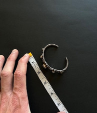 Old Fred Harvey Large Shiny Coin Silver Navajo Cuff Bracelet - Additional view 5