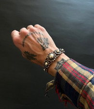 Old Fred Harvey Large Shiny Coin Silver Navajo Cuff Bracelet - Additional view 6