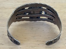 Vintage Fred Harvey Era Navajo Sterling Silver Cerrillos Turquoise Bracelet - Additional view 7