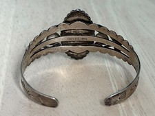 Vintage Fred Harvey Era Navajo Sterling Silver Turquoise Bracelet - Additional view 6