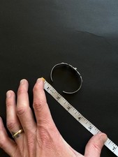 Fred Harvey Vintage Navajo Arrowhead Turquoise Silver Repoussé Cuff Bracelet - Additional view 6