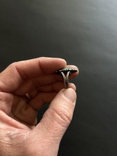 Vintage Navajo Fred Harvey Women's Turquoise Sterling Silver Stamped Ring - Additional view 2