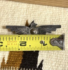 1920s Vintage Navajo Sterling Fred Harvey Stamped Thunderbird Brooch Silver Nice - Additional view 2