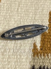 Fred Harvey Era Navajo Stamped Sterling Silver Turquoise Arrow Pin Brooch - Additional view 1