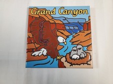 Vtg Earthtones Grand Canyon Ceramic Tile 6x6" Fred Harvey Southwestern Baskets
