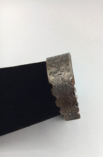Fred Harvey Era Thunderbird Arrows Silver Stamped Cuff Bracelet 6