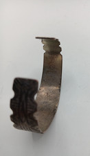 Fred Harvey Era Thunderbird Arrows Silver Stamped Cuff Bracelet 6