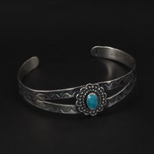 VTG Sterling Silver - NAVAJO Turquoise Fred Harvey Era 6