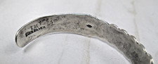 FRED HARVEY ERA IH COIN SILVER & TURQUOISE CUFF BRACELET - APPLIED ARROWS - Additional view 7