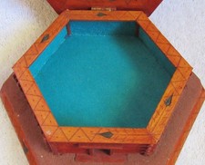 Old Route 66 Navajo Southwest Indian Wood Hogan Fred Harvey Style Jewelry Box - Additional view 11