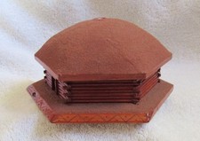 Old Route 66 Navajo Southwest Indian Wood Hogan Fred Harvey Style Jewelry Box - Additional view 3