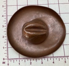 Fred Harvey Tom Mix Era Vintage Hammered Copper Cowboy Hat Ashtray Dresser Tray - Additional view 11