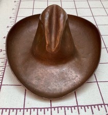 Fred Harvey Tom Mix Era Vintage Hammered Copper Cowboy Hat Ashtray Dresser Tray - Additional view 7