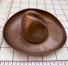 Fred Harvey Tom Mix Era Vintage Hammered Copper Cowboy Hat Ashtray Dresser Tray - Additional view 9