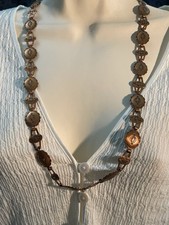 Vintage Fred Harvey Era Copper Concho Necklace Southwestern Design, 29 Inch - Additional view 1