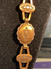 Vintage Fred Harvey Era Copper Concho Necklace Southwestern Design, 29 Inch - Additional view 2