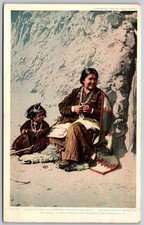 1908 Elle of Ganado Navajo Weaver Albuquerque Fred Harvey ANTIQUE Postcard 8785