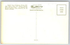 Fred Harvey~Aerial View Of Illinois Tollway Oasis W/ Restaurants~Vintage PC - Additional view 1