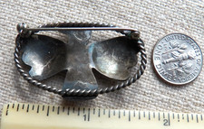 Southwestern Silver Turquoise Thunderbird Brooch - Fred Harvey era - Vintage - Additional view 2