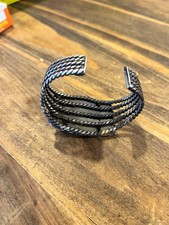 FRED HARVEY VINTAGE NATIVE AMERICAN NAVAJO CERRILLOS TURQUOISE STERLING SILVER - Additional view 3