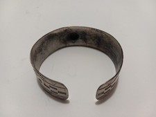 Vintage FRED HARVEY ERA Navajo WHIRLING LOG ARROW THUNDERBIRD Silver Cuf Bacelet - Additional view 7