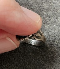 Vtg Bell Trading Post Fred Harvey Era Turquoise Sterling Ring  1.75 Stamped Tiny - Additional view 8