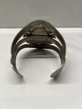 BELL TRADING POST Nickle Silver Faux Turquoise Cuff Bracelet Fred Harvey Era VTG - Additional view 1