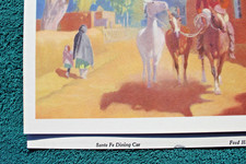 Santa Fe Railroad Dining Car Fred Harvey Service Railway Menu New Mexico Train - Additional view 2