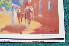 Santa Fe Railroad Dining Car Fred Harvey Service Railway Menu New Mexico Train - Additional view 3
