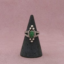 fred harvey era sterling silver vintage beaded turquoise arrows ring size 5