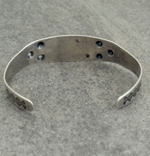 Vintage FRED HARVEY ERA Navajo Turquoise ARROWHEAD Sterling Bracelet 6.8 in - Additional view 7