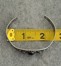 Vintage FRED HARVEY ERA Navajo Turquoise ARROWHEAD Sterling Bracelet 6.8 in - Additional view 9