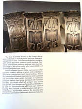 VTG FRED HARVEY ERA Navajo 3 Turquoise Thunderbird Sterling  Bracelet 42+g 7 in - Additional view 4