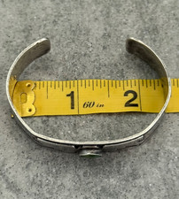 OLD FRED HARVEY ERA THUNDERBIRD Navajo Turquoise Sterling silver Bracelet 7 in - Additional view 12